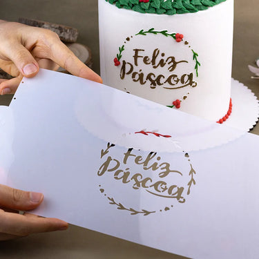 Stencil Feliz Páscoa Ramos - Bluestar